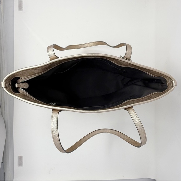 Coach Floral Metallic Tote Bag – Gold Leather Style No. N3S- F38829 - Picture 10 of 15